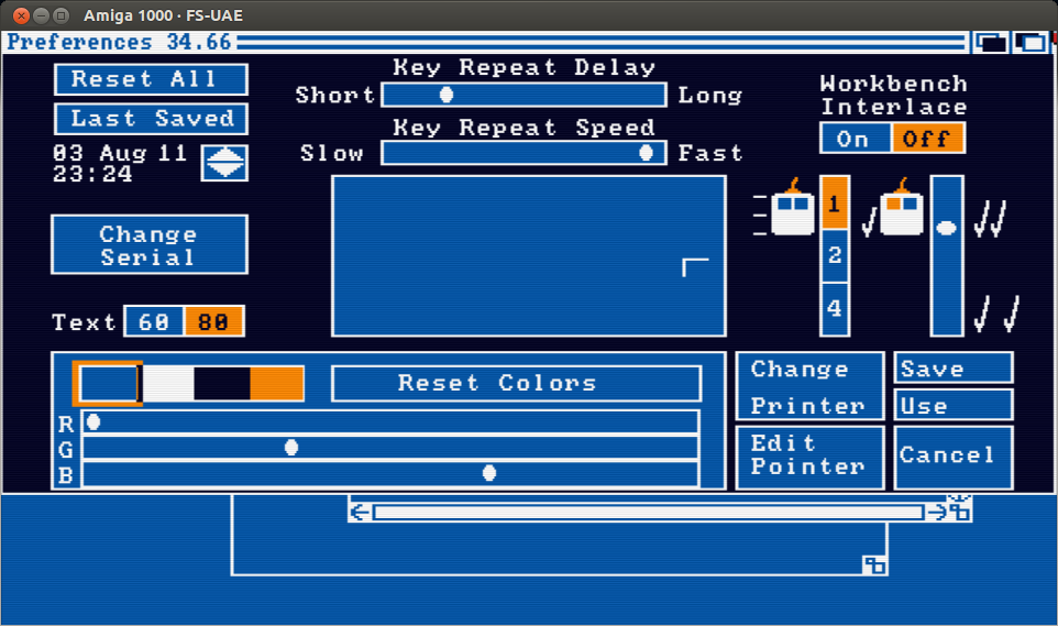 Amiga's Preferences Screen