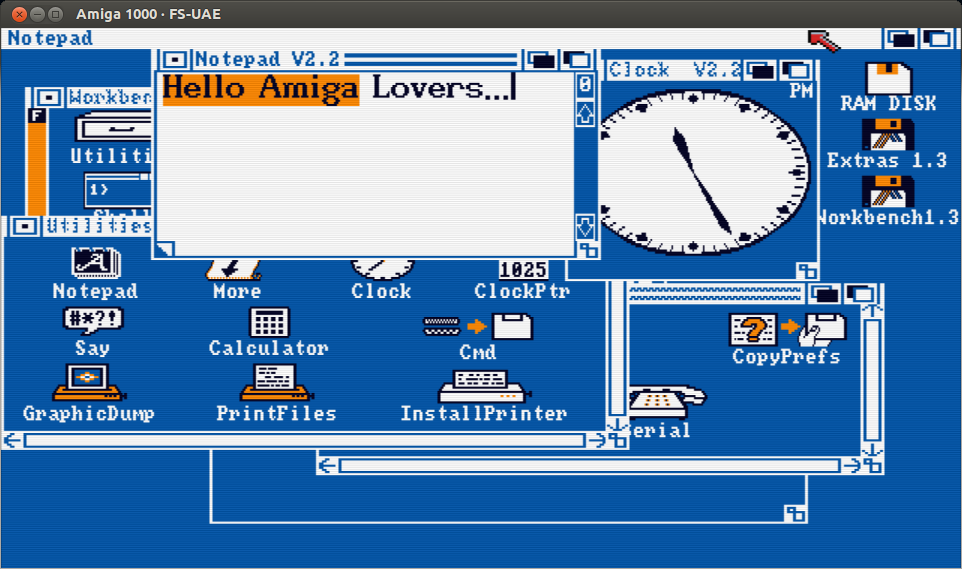 Amiga Desktop, Workbench 1.34