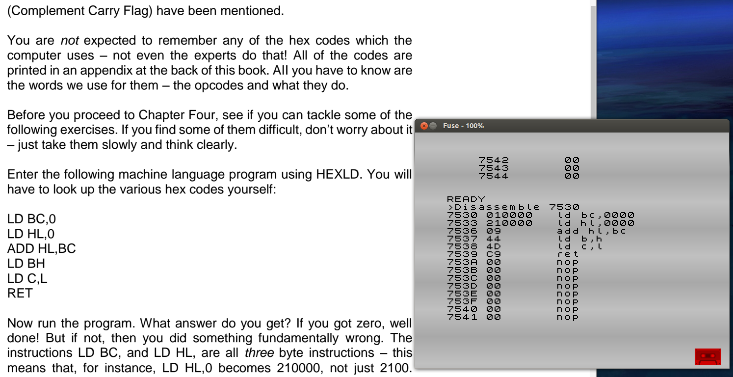 Book listing vs. Monitor and Disassembler listing